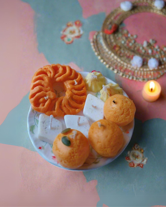 Sobek Naturals Assorted sweets mithai soy wax vegan gift candles box